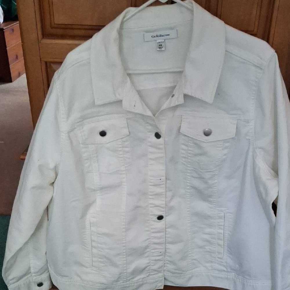 Croft & Barrow Cream Jean Jacket